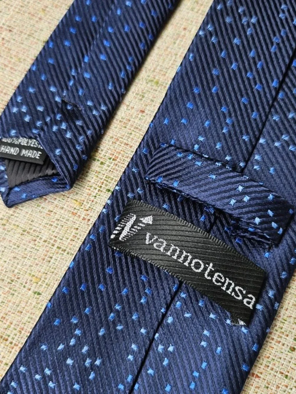 Vannotensa Men Tie Fashion Necktie Dark Blue Classic Tie Polyester Ties New